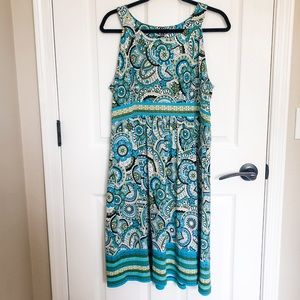 Apt. 9 Sleeveless Empire dress in Aqua, Green